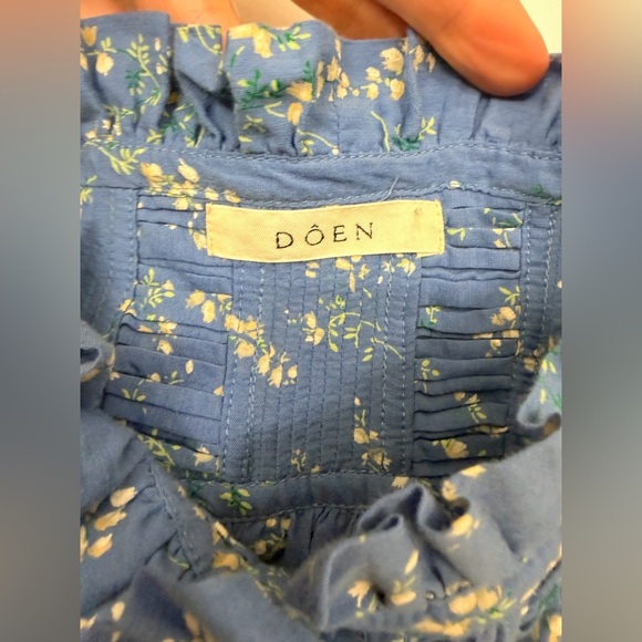 Doen Farley Short Sleeve Top Lapis Bluebell Ballad Size Medium - Picture 8 of 10